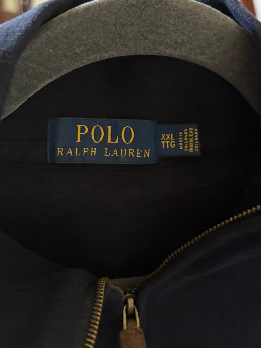 POLO Ralph Lauren Ribbed Knit 1/4 Zip Sweater Pullover |‎ Navy Blue | Size XXL - Picture 4 of 5